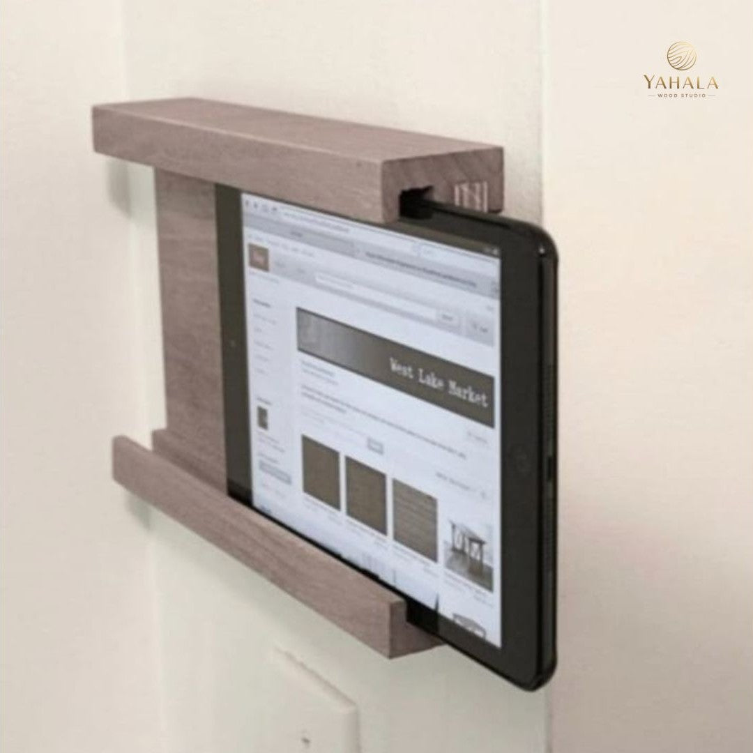 Wooden Tablet Holder - Wall Mounted