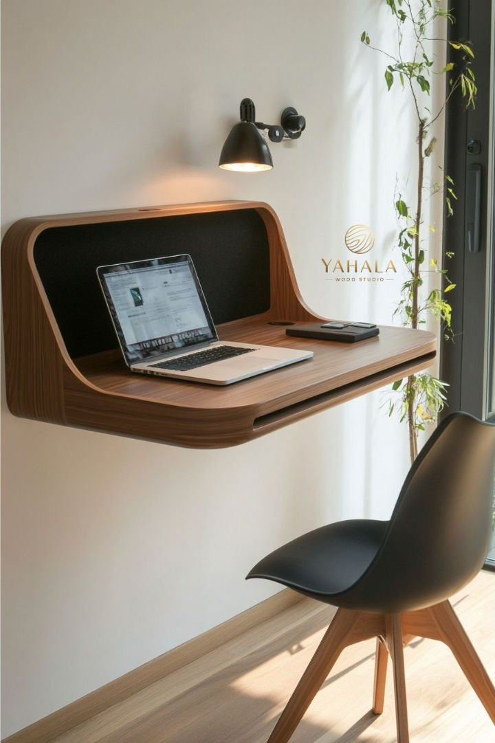 Minimalist Wall-Mounted Home Office Desk