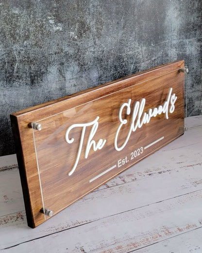 Customizable Photo Engraved Wooden Frame Gift with LED