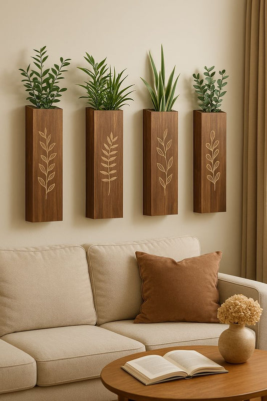 Wooden Plant Wall Decor