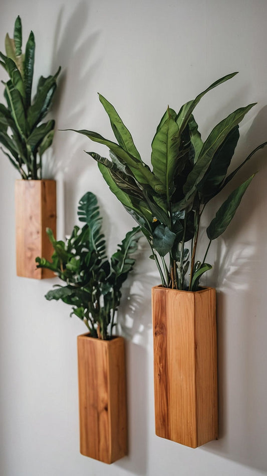Wooden Plant Wall Decor
