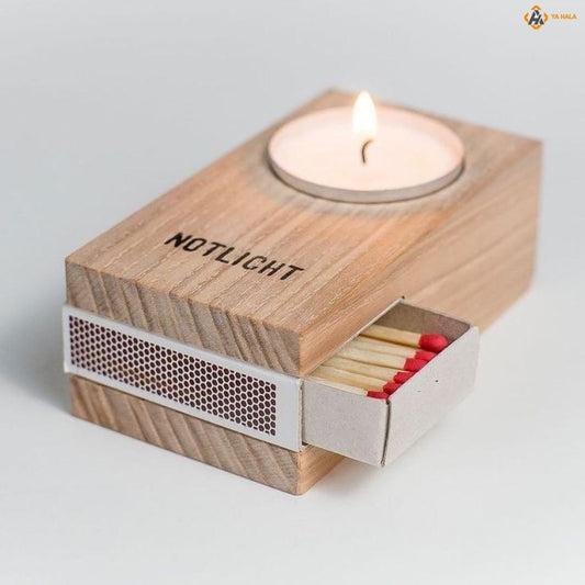 Wooden Matchbox with Handle Holder