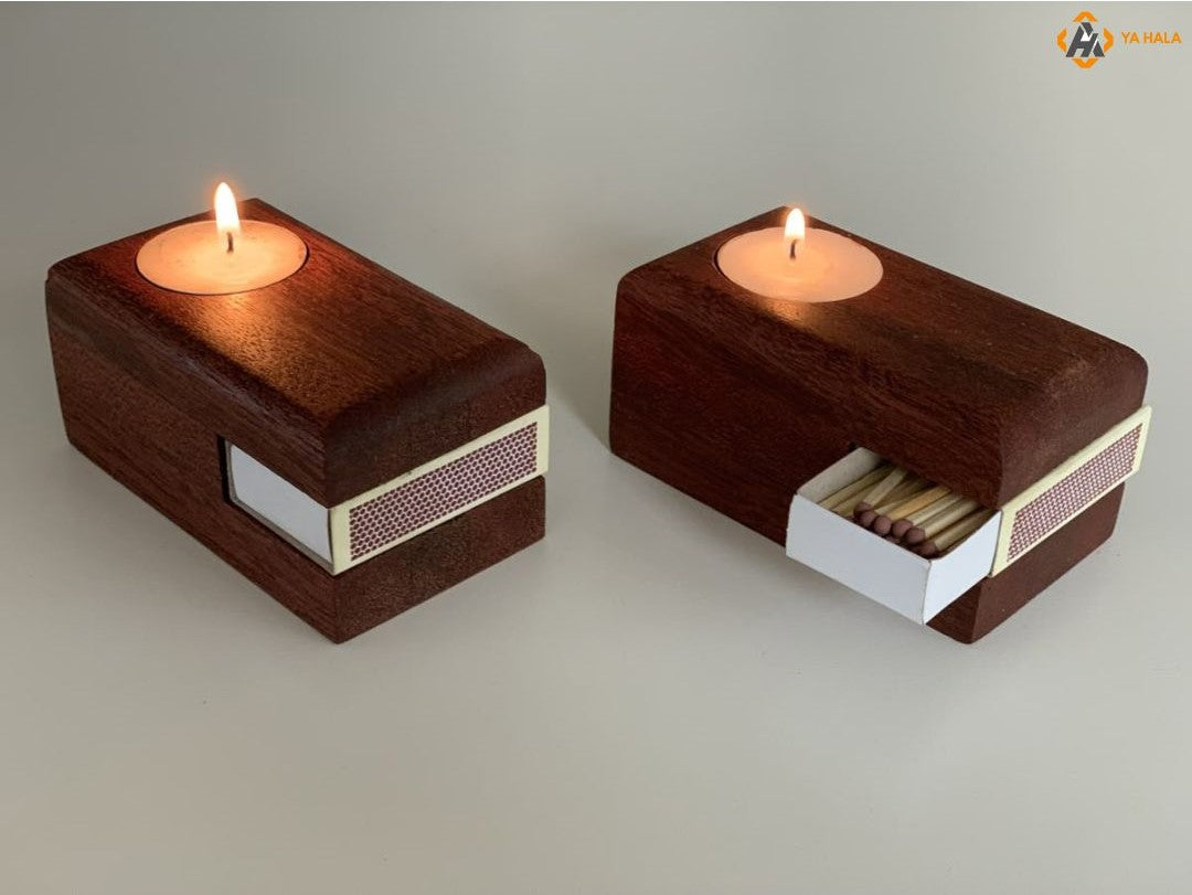Wooden Matchbox with Handle Holder