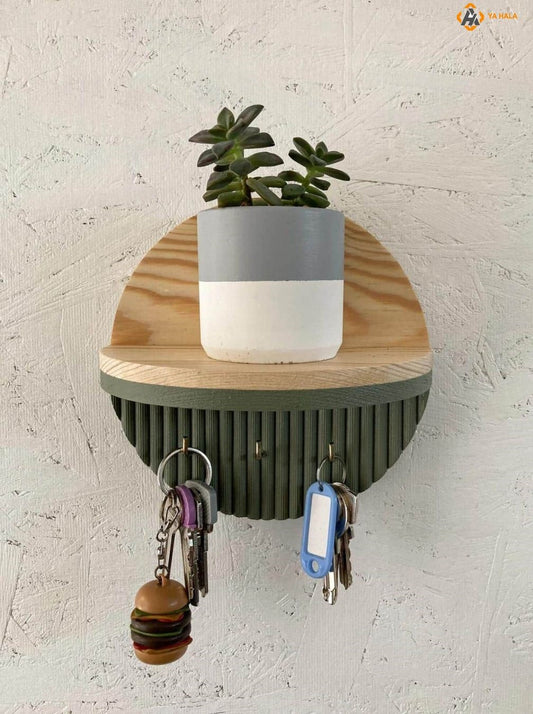 Wooden Key Holder Shelf