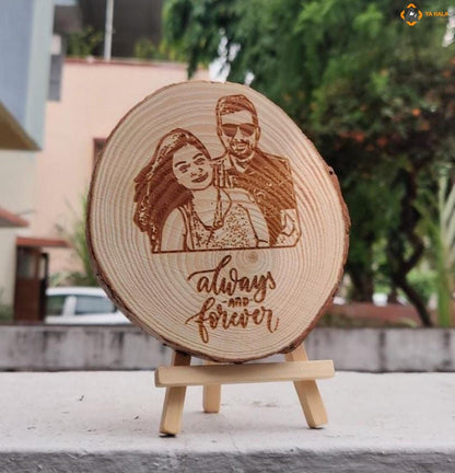 Personalized Laser - Engraved Wooden Photo Plaque Gift