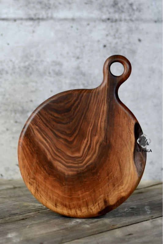 Customized Round Wood Serving/Cutting Board Handle