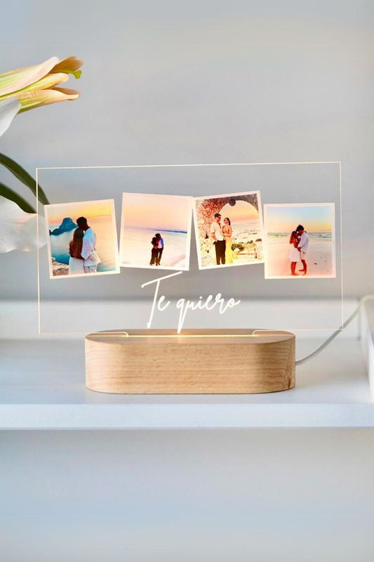 Custom Wooden Photo Frames with LED Lights